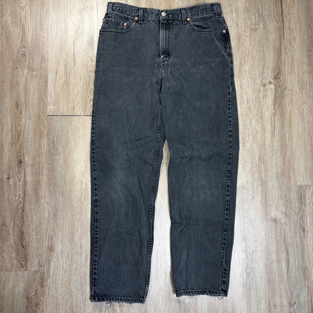 VTG Levis 550 Mens Jeans Charcoal Gray 36x32 Mexico 100% Cotton Relaxed